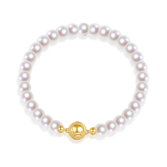 Cultured Pearl Bracelet with 18K Buckle